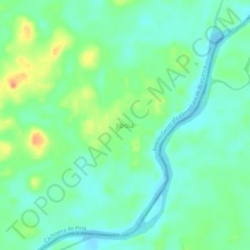 Mappa topografica Jibóia, altitudine, rilievo