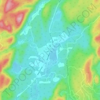 Mappa topografica Saint-Rémi-d'Amherst, altitudine, rilievo