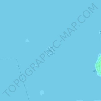 Mappa topografica Saint Joseph Sound, altitudine, rilievo