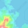 Mappa topografica Porto Cervo, altitudine, rilievo