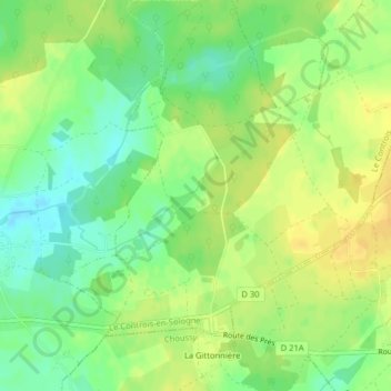 Mappa topografica Abbaye de Cornilly, altitudine, rilievo