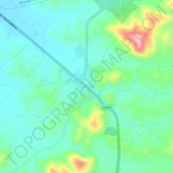 Mappa topografica La Pila, altitudine, rilievo