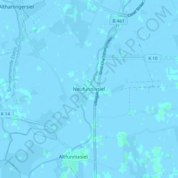 Mappa topografica Neufunnixsiel, altitudine, rilievo