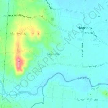 Mappa topografica Lapulabao, altitudine, rilievo