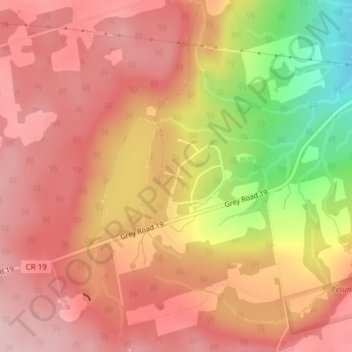 Mappa topografica Castle Glen Estates, altitudine, rilievo