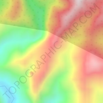 Mappa topografica Parque Arqueologico La Gaita, altitudine, rilievo