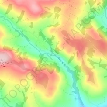 Mappa topografica Soar, altitudine, rilievo