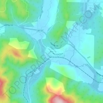 Mappa topografica Noti, altitudine, rilievo