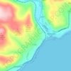 Mappa topografica West Helmsdale, altitudine, rilievo