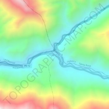 Mappa topografica Chuquicara, altitudine, rilievo