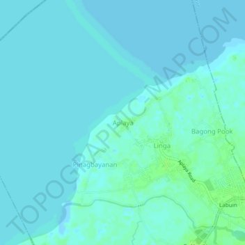 Mappa topografica Aplaya, altitudine, rilievo