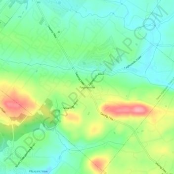 Mappa topografica Fagleysville, altitudine, rilievo