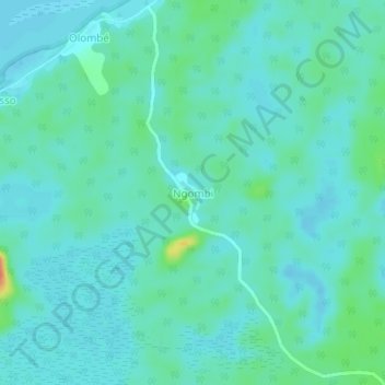Mappa topografica Ngombi, altitudine, rilievo