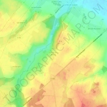 Mappa topografica Chemin de la Brosse, altitudine, rilievo