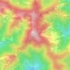 Mappa topografica Monte Guffone, altitudine, rilievo