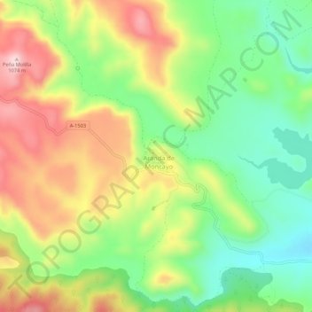 Mappa topografica Aranda de Moncayo, altitudine, rilievo