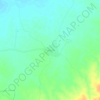 Mappa topografica Tiogollo, altitudine, rilievo