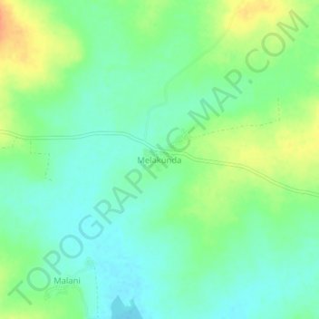 Mappa topografica Melakunda, altitudine, rilievo