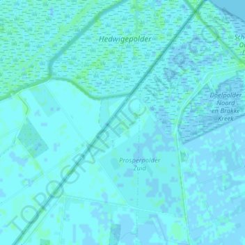 Mappa topografica Prosperpolder, altitudine, rilievo