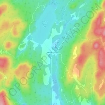 Mappa topografica Flower Station, altitudine, rilievo