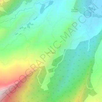 Mappa topografica Loma Santa, altitudine, rilievo