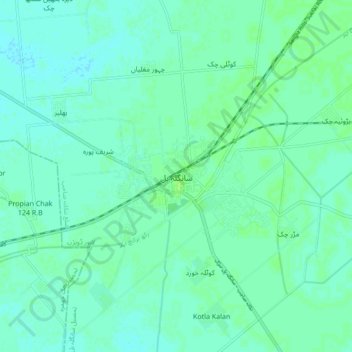 Mappa topografica Sangla Hill, altitudine, rilievo