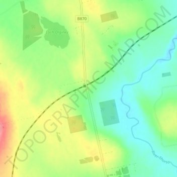Mappa topografica Scotscalder, altitudine, rilievo