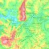 Mappa topografica Itupeva, altitudine, rilievo