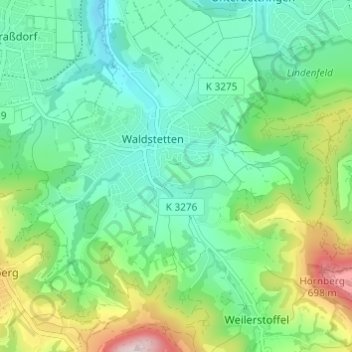Mappa topografica Eichhölzle, altitudine, rilievo