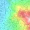 Mappa topografica mirador de loreto, altitudine, rilievo