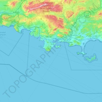 Mappa topografica Les Deux Frères, altitudine, rilievo