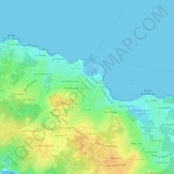 Mappa topografica Gats Prompts, altitudine, rilievo