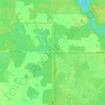 Mappa topografica Bermont, altitudine, rilievo