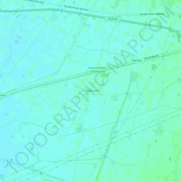 Mappa topografica Chiesanuova, altitudine, rilievo