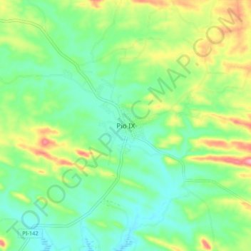 Mappa topografica Pio IX, altitudine, rilievo