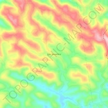 Mappa topografica São Severino, altitudine, rilievo