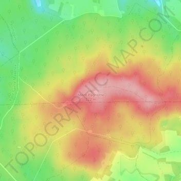 Mappa topografica Mont Pagnotte, altitudine, rilievo