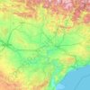 Mappa topografica Franja de Ponent, altitudine, rilievo