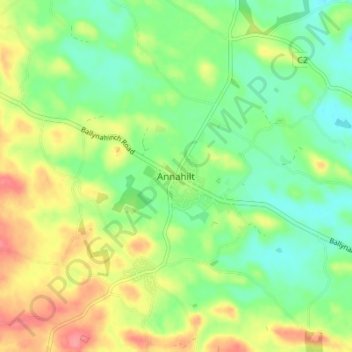 Mappa topografica Annahilt, altitudine, rilievo