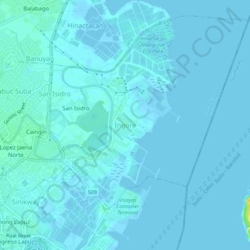Mappa topografica Ingore, altitudine, rilievo