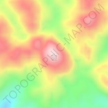 Mappa topografica Mount Diwata, altitudine, rilievo