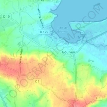 Mappa topografica Le Désert, altitudine, rilievo