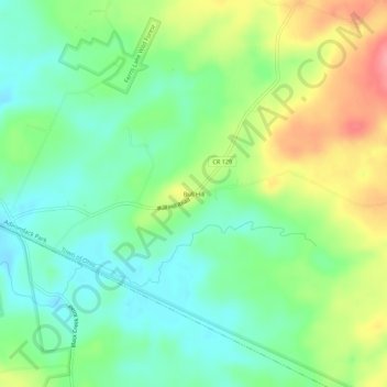 Mappa topografica Bull Hill, altitudine, rilievo