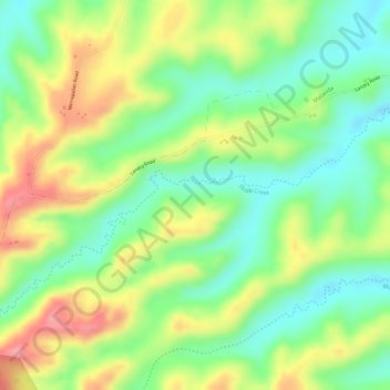 Mappa topografica Atherton Tableland, altitudine, rilievo