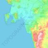 Mappa topografica Alghero, altitudine, rilievo