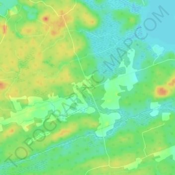 Mappa topografica Harlowe, altitudine, rilievo