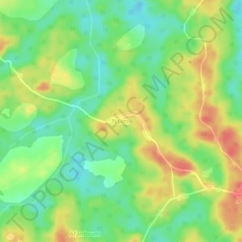 Mappa topografica Nsimi, altitudine, rilievo