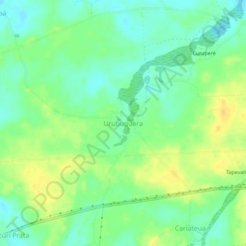 Mappa topografica Urubuquara, altitudine, rilievo