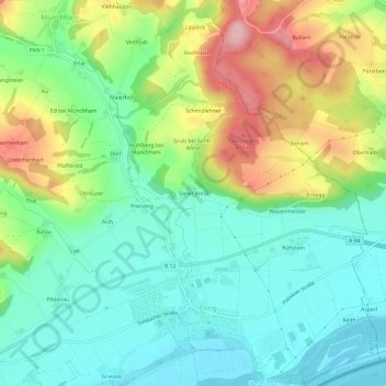 Mappa topografica Sankt Anna, altitudine, rilievo