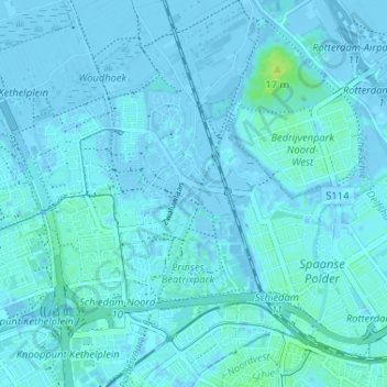 Mappa topografica Windas, altitudine, rilievo